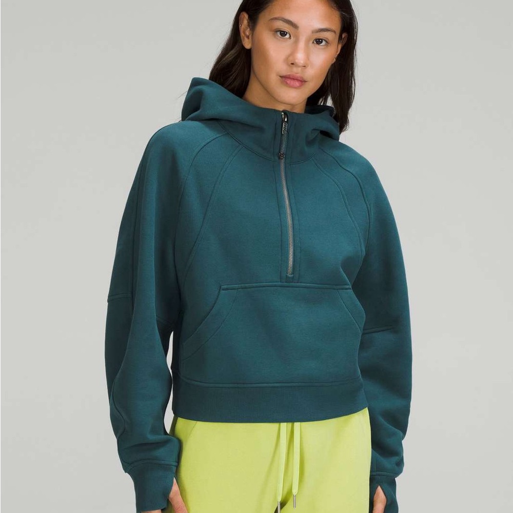 Lululemon XL Green Jasper Half-Zip Scuba